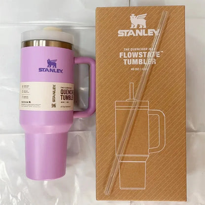 Stanley 30/40oz Stainless Steel Tumbler Insulated Water Bottle with Handle Lid Straw Large Capacity Vacuum Travel MugOutdoor Car