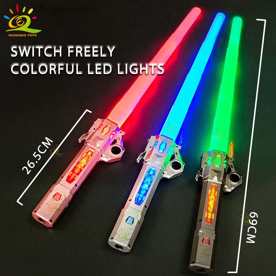 Retractable Lightsaber Finger Rotating Laser Sword Flash Luminous Soundfont Force FX FOC Blaster Cosplay Battle Toy